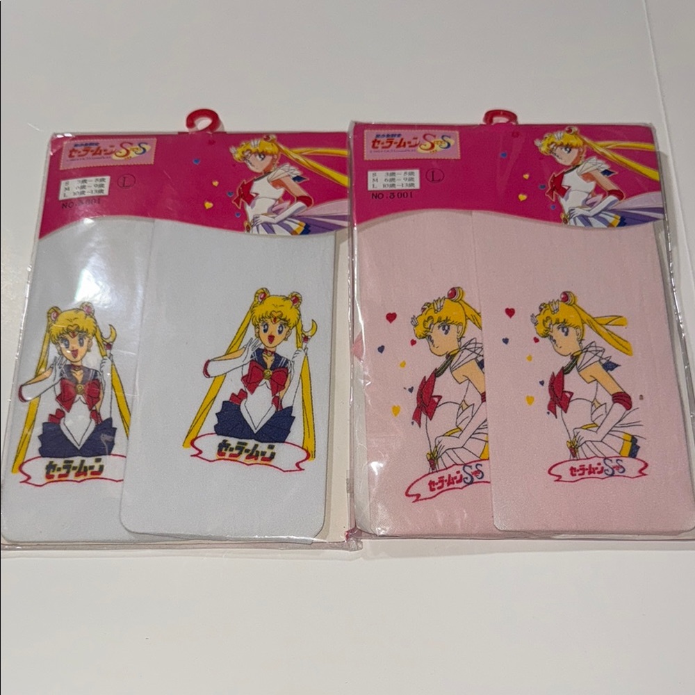 Sailor Moon Pantyhose Set - White and Pink
